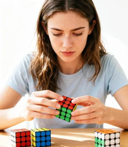 Miniatura 8 de AMAZA Cubo de velocidad 3x3 negro 3x3x3 rompecabezas de cubo mágico de velocidad Fidget Juguetes Táctil Cubo especial Puzzle Touch Twist Patch