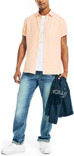 Miniatura 2 de Nautica Camisa de lino de manga corta para hombre