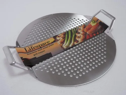 Miniatura 2 de Lifespace Placa de pizza de acero inoxidable/Topper de parrilla
