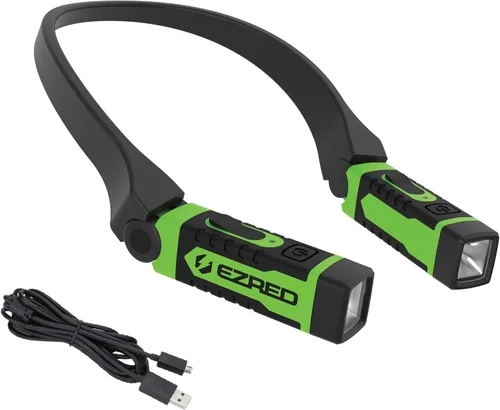 Miniatura 10 de EZRED NK15-OR ANYWEAR Luz de cuello recargable para iluminación sin manos, naranja, luz perfecta para mecánicos, camping, caza, proyectos