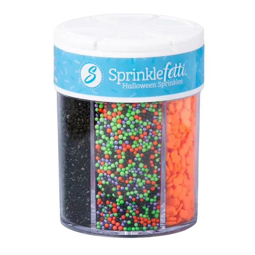 Miniatura 9 de Sweets Indeed Tarro de 6 celdas de Halloween - 6 compartimentos variados para espolvorear Decoraciones comestibles para pasteles para cupcakes