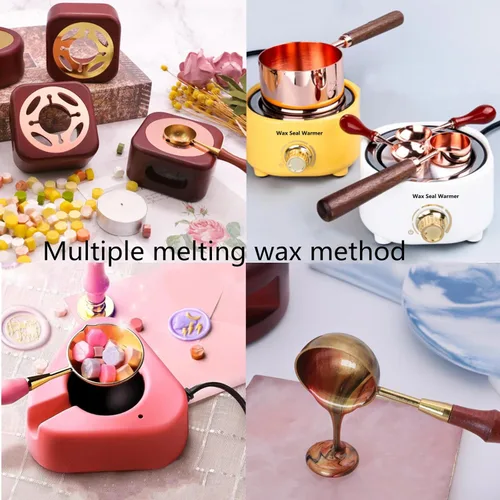 Miniatura 3 de 600 cuentas de sellado de cera, cuentas de cera de sellado negro para sello de cera, juego de cuentas de sellado de cera de oro antiguo con 6