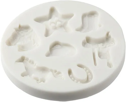 Miniatura 6 de 2 moldes de silicona con temática de vaquero occidental para decoración de velas, chocolate, decoración de postres
