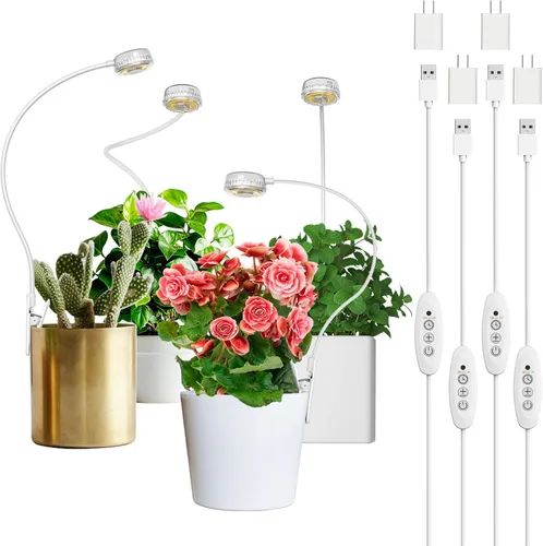 SANSI Luces de cultivo para plantas de interior, con clip de maceta con certificación ETL, luces LED para cultivo en interiores, espectro completo,