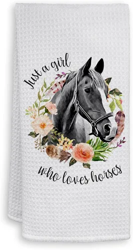 Miniatura 6 de HIWX Just A Girl Who Loves Goats Goat Lover - Toallas de cocina decorativas y paños de cocina, divertidos paños de mano de flores de cabra rústica