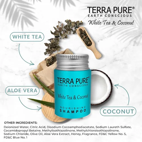 Miniatura 4 de Terra Pure Champú de hotel de tamaño de viaje, 100 unidades, botellas de 1 oz, amenidades de huéspedes para hoteles, alquileres de vacaciones