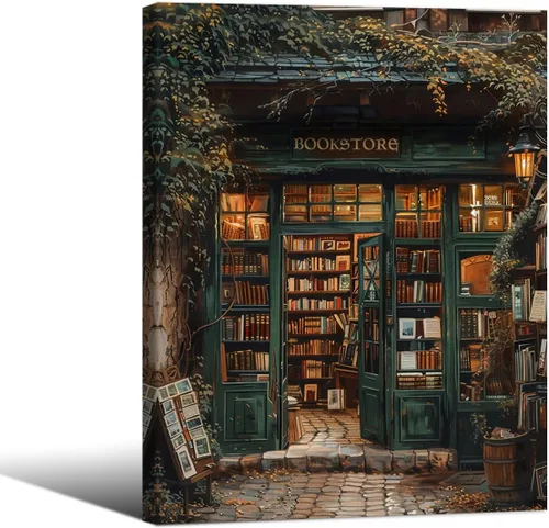 Miniatura 38 de Haitunone Arte de Pared de Lectura Femenina Victoriana Academia Oscura Libros Melancólicos Póster Pintura al Óleo Antigua Impresiones en Lienzo