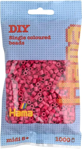 Hama Bolsa de cuentas | Aproximadamente 1000 cuentas de fusibles midi | Decoración de mosaicos para artes y manualidades para niños creativos a