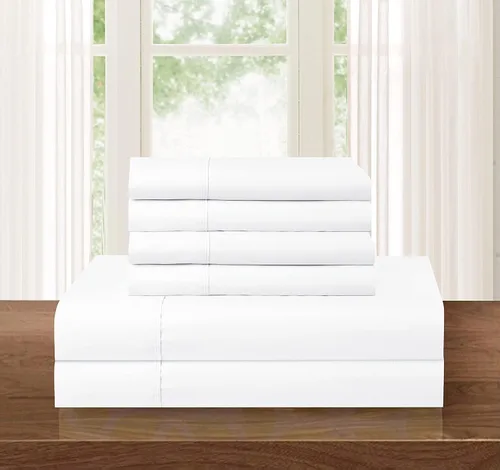 Miniatura 79 de Elegant Comfort - Juego de ropa de cama resistente a arrugas y decoloración más acogedor, sábana bajera elástica en todo el contorno, bolsillo