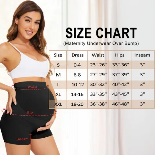Miniatura 6 de Ropa interior de maternidad sin costuras para mujer, con cintura alta, para apoyo al vientre