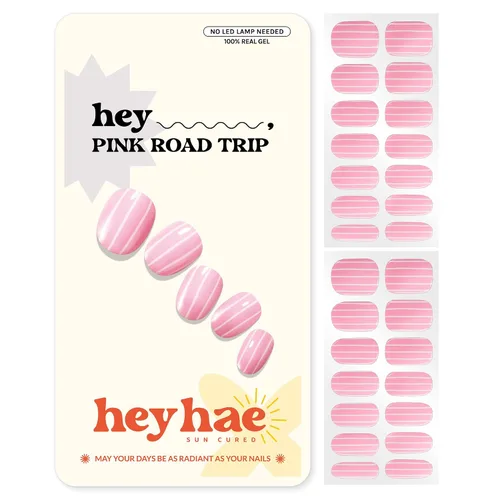 Miniatura 30 de Heyhae Paquete surtido de tiras de uñas de gel semicuradas (paquete de 4) No necesita lámpara LED Fácil de aplicar y quitar, calidad de salón