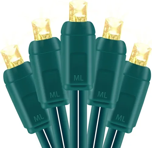 Miniatura 11 de Mini luces LED de Navidad de 0.197 in, tira de luces LED para decoración de árboles de Navidad en exteriores e interiores, grado comercial, cable