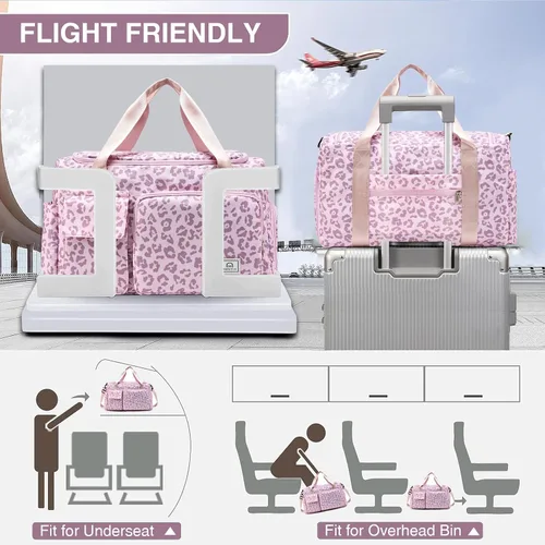 Miniatura 448 de Pequeña bolsa de gimnasio para mujer, bolsa de viaje con compartimento para zapatos