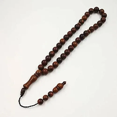 Miniatura 5 de Natural Wood Cook Tasbih Man's Misbaha - Cuentas de oración para hombre, 33 cuentas, 2 tamaños, rosario (0.394 in x 33 cuentas)
