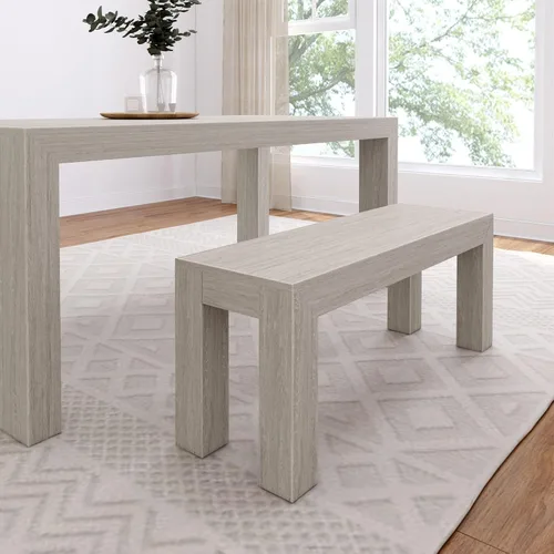Miniatura 11 de Plank+Beam Mesa de comedor de 48 pulgadas, mesa de cocina de madera maciza de 48 pulgadas, mesa de comedor rectangular para comedor, oficina