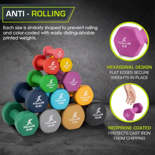 Miniatura 4 de ProsourceFit Neoprene Dumbbell Coated for Non-Slip Grip