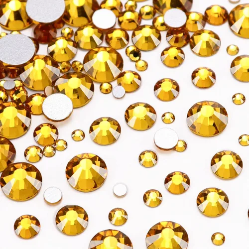 Miniatura 26 de Dowarm 2650 diamantes de imitación de cristal con parte trasera plana, 6 tamaños de 0.059 in a 0.256 in, cristales de parte trasera plana