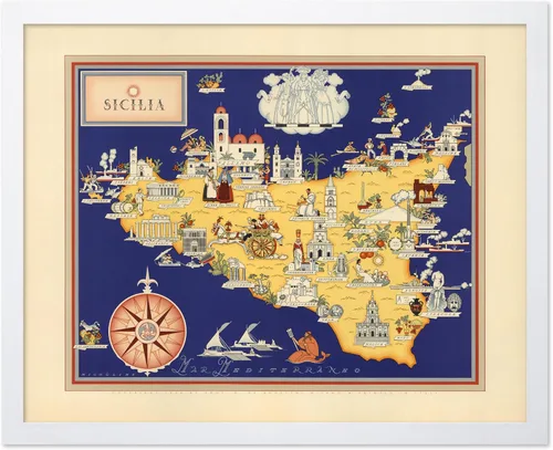 Miniatura 41 de Monem Art Mapa Monumental Vintage de Florencia Impresión - Póster de Viaje Retro - Arte de Italia - Gran Regalo para Hombres, Mujeres, Amantes
