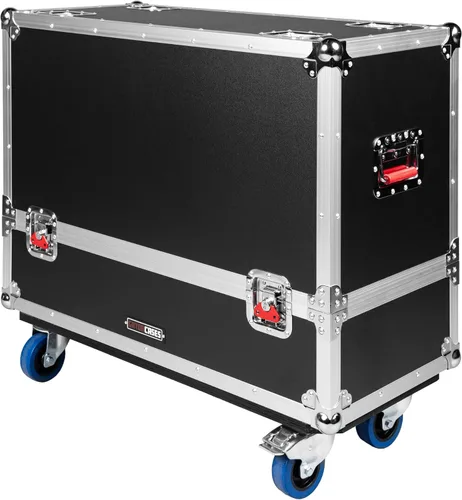 Miniatura 8 de Gator Cases G-TOUR Series ATA Style Road Case para (2) gabinetes de altavoces QSC K12 con almacenamiento de cables y ruedas resistentes de 4