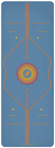 Miniatura 2 de Colección de esterilla de yoga impresa Liforme - Incluye bolsa de yoga gratis - Sistema de alineación patentado, agarre tipo guerrero, Radiante