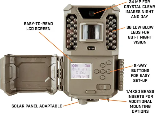 Miniatura 2 de Bushnell Cámara Prime Low Glow Trail - Calidad de imagen de 24 MP, video HD de 1080p, tecnología de sensor avanzada para capturas nocturnas claras