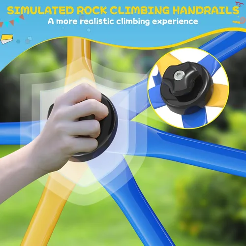 Miniatura 3 de Hapsor Cúpula de escalada, escalada de cúpula geométrica de 6 pies, gimnasio de selva para interiores y exteriores, soporta 600 libras, fácil