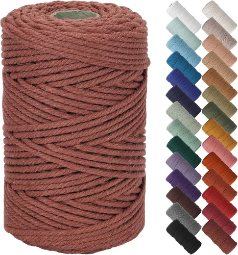 Miniatura 159 de NOANTA - Cuerda de macramé color beige natural, 1/8 pulgadas (3 mm) x 109 yardas (100 metros), cuerda de algodón colorido para colgar en la pared