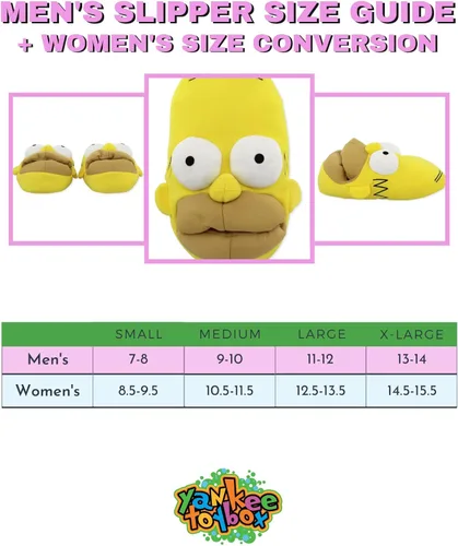 Miniatura 2 de The Simpsons Pantuflas faciales 3D Homer Simpson de felpa novedosas para hombres y adultos