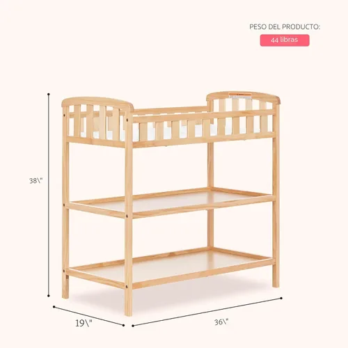 Miniatura 4 de Mesa cambiadora para bebés Dream On Me Emily, Natural