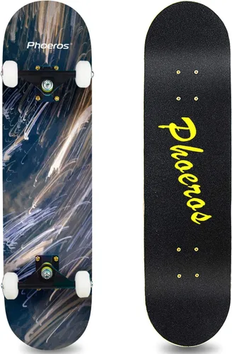 Miniatura 9 de PHOEROS Complete Skateboards- Standard Skateboards for Beginners Kids Boys Girls Teenager- 31''x 10''Canadian Maple Cruiser Pro Skate Board