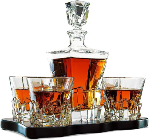 Miniatura 2 de The Wine Savant, juego de regalo de piedras de whisky y decantador para hombres y mujeres, 2 bolas de whisky de acero inoxidable XL, 2 vasos