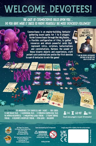 Miniatura 3 de Cosmoctopus - Juego de mesa de construcción de motores, juego de estrategia para reunión de tentáculos, divertido juego familiar para niños