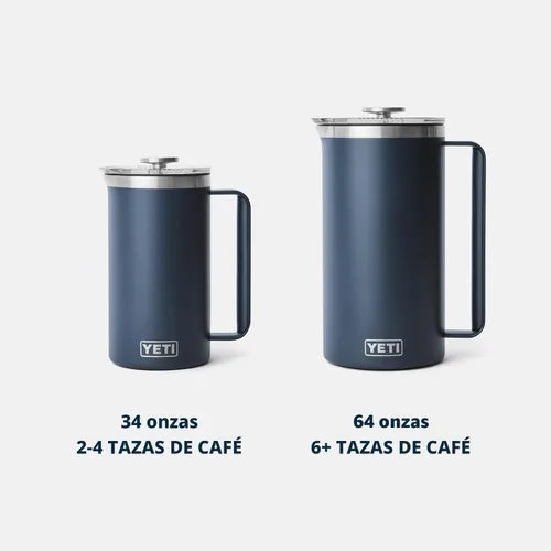 Miniatura 4 de YETI Rambler - Cafetera de prensa francesa de 34 onzas, color rojo rescate
