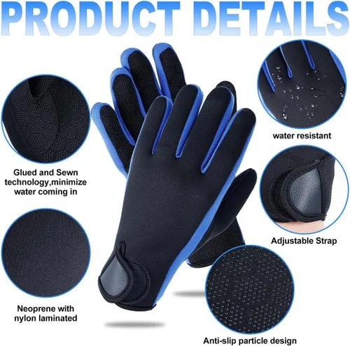 Miniatura 3 de Micosuza Guantes de buceo de neopreno de 1,5 mm de cinco dedos