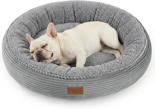 Miniatura 50 de Love's cabin Cama redonda acolchada para gatos y perros, cama para mascotas de 20 pulgadas para gatos o perros pequeños, parte inferior Violeta