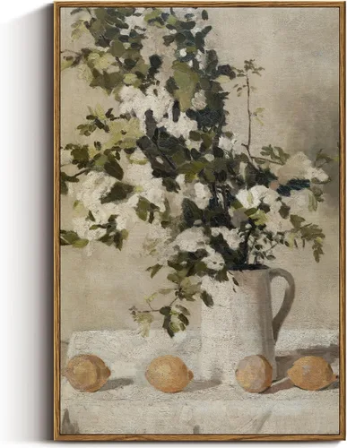 Miniatura 106 de VIYYIEA Arte de Pared en Lienzo Enmarcado Decoración del Hogar, Decoración de Granja Valles Ondulantes bajo Cielos Despejados Pintura de Pared