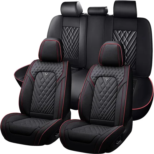 Fundas de Asiento de Coche para Nissan Murano 2003-2026, Funda de Asiento Completa de Piel Nappa Impermeable, Protector de Asiento Automotriz negro