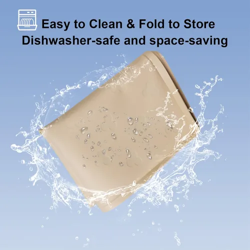 Miniatura 6 de Tapete para debajo del fregadero, tapete impermeable para gabinete de cocina de 34 x 22 pulgadas, forro de silicona flexible para debajo del Beige