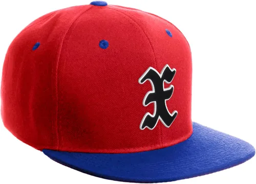 Miniatura 528 de Daxton Gorra clásica con visera de billete plano con letras del alfabeto inglés antiguo de la A a la Z