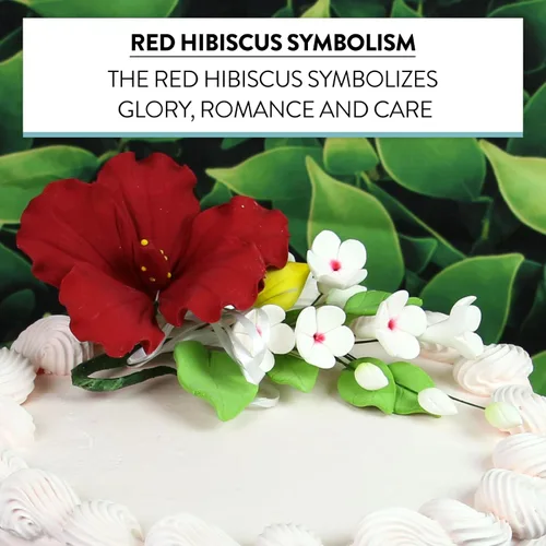 Miniatura 6 de Global Sugar Art Hibiscus Sugar Cake Flowers Spray Cake Topper Red Hawaiian Cake Flower, 1 unidad por el chef Alan Tetreault Rojo