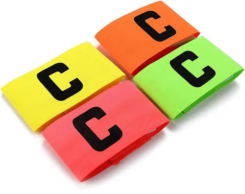Miniatura 3 de Bandas de capitán de fútbol y fútbol, capitán anticaídas, para adultos y jóvenes, bandas ajustables para jugadores de baloncesto, paquete de 4