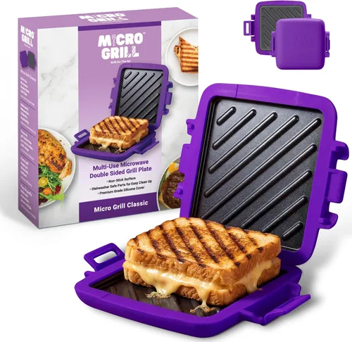 Miniatura 9 de Fabricante de Tostadas, Parrilla de Microondas, Tostador de Sánduces, Queso a la Parrilla en 3 Minutos, Crujiente, Prensa para Panini, Apto para Rojo
