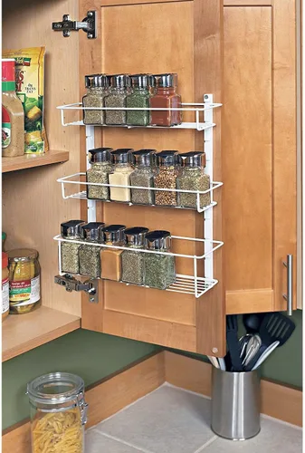 Miniatura 5 de ClosetMaid Organizador ajustable de 3 estantes para especias, almacenamiento de despensa de cocina para puerta de armario o montaje en pared