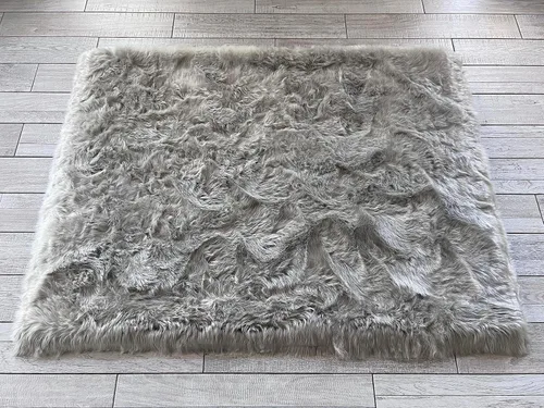 Miniatura 35 de LAMBZY Elegante y sofisticada alfombra rectangular de piel de oveja (beige, 2 x 3 pies)