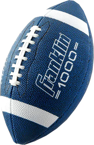 Franklin Sports Youth + Adult Footballs - Extra Grip 1000 Official Size, Junior + Pee Wee Kids - 1 + 12 Packs Azul/Blanco