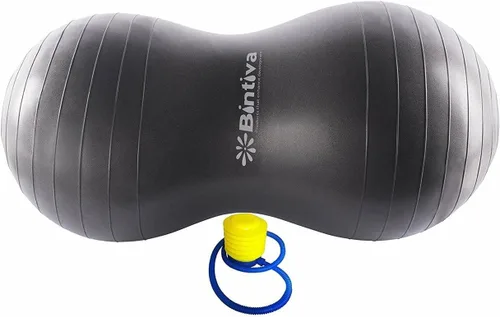 Miniatura 2 de Bintiva Kids Therapy Pelota de Cacahuete - Equipo de Sala Sensorial - Asiento Oscilante para Embarazo - Terapia Física, Yoga, Ejercicio azul