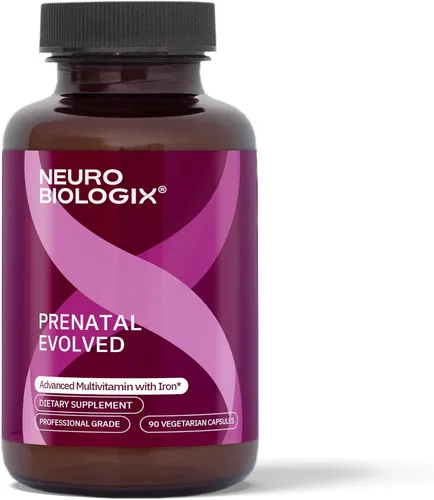Neurobiologix Multivitamínico prenatal evolucionado prenatal completo para mujeres, folato metilado, hierro, colina, vitaminas metil B, absorción