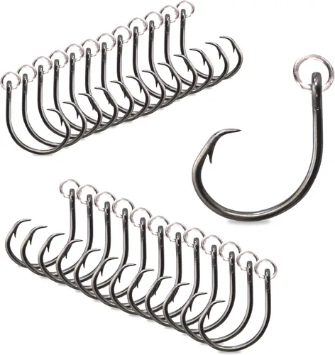 Miniatura 9 de Mustad Círculo de demonio con anillos 4 veces fuerte, diseñado para funcionar perfectamente con gancho Kirbed, níquel negro