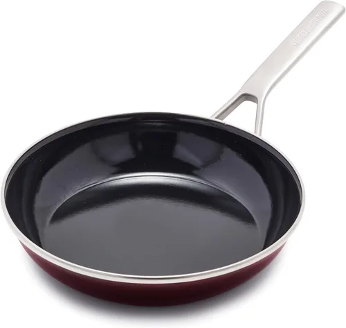 Miniatura 11 de Merten & Storck Utensilios de cocina esmaltados con núcleo de acero hecho a mano europea, sartén de 3 cuartos de galón con tapa, inducción, sin PFAS