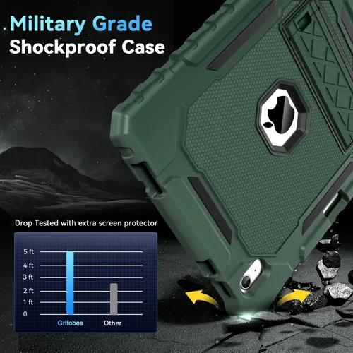 Miniatura 4 de Grifobes Funda para iPad A16 de 11ª Generación de 11 pulgadas 2025 / Funda para iPad de 10ª Generación de 10.9 pulgadas 2022, Funda Resistente